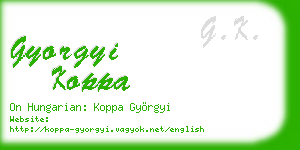 gyorgyi koppa business card